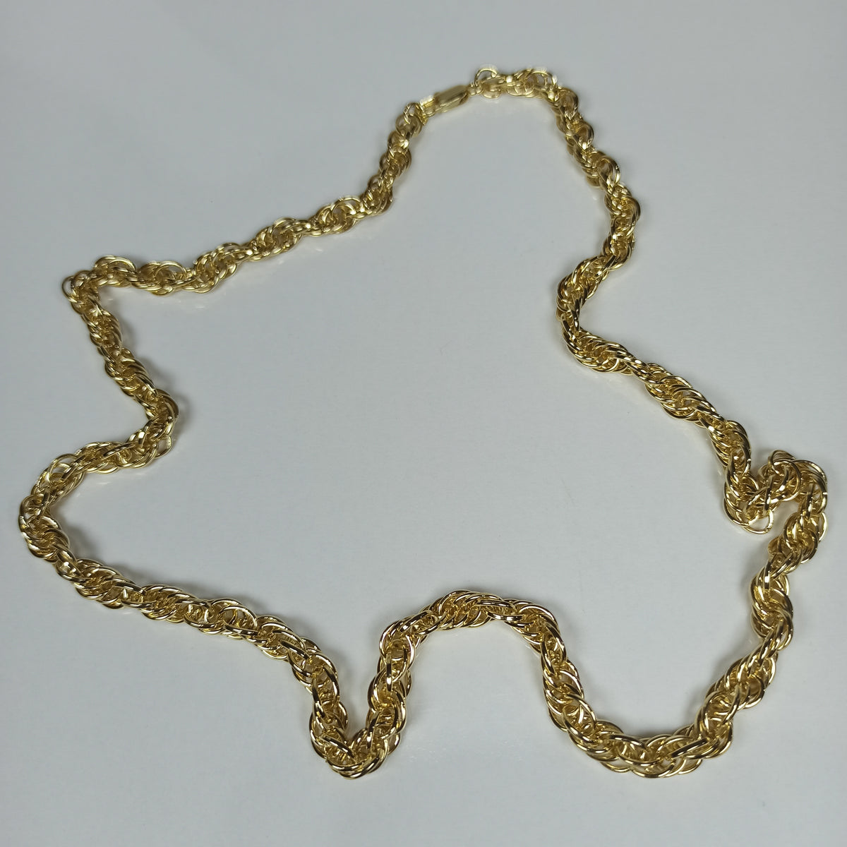 Altın Renk Vip 14K Burgu Halat Zincir Kolye (60cm)