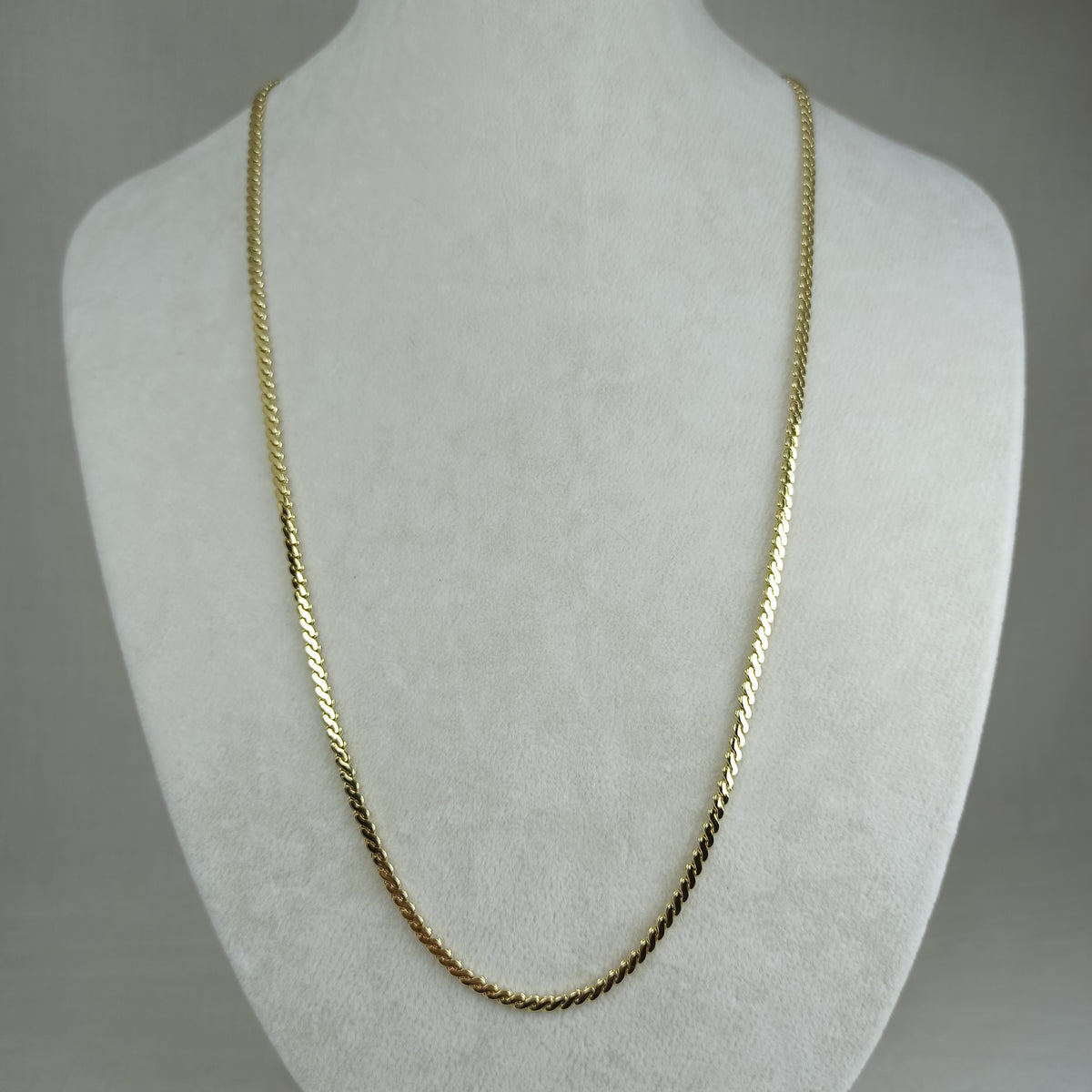 Altın Renk Vip 14K Klasik Burgu Zincir Kolye (60cm)
