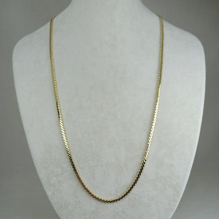 Altın Renk Vip 14K Klasik Burgu Zincir Kolye (60cm)
