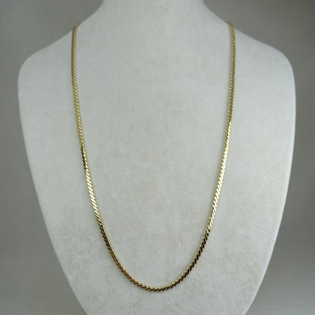 Altın Renk Vip 14K Klasik Burgu Zincir Kolye (60cm)