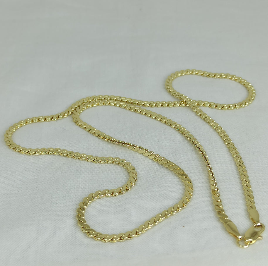 Altın Renk Vip 14K Klasik Burgu Zincir Kolye (60cm)