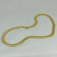 Altın Renk Vip 14K Kalın Örgü Zincir Kolye (45cm)
