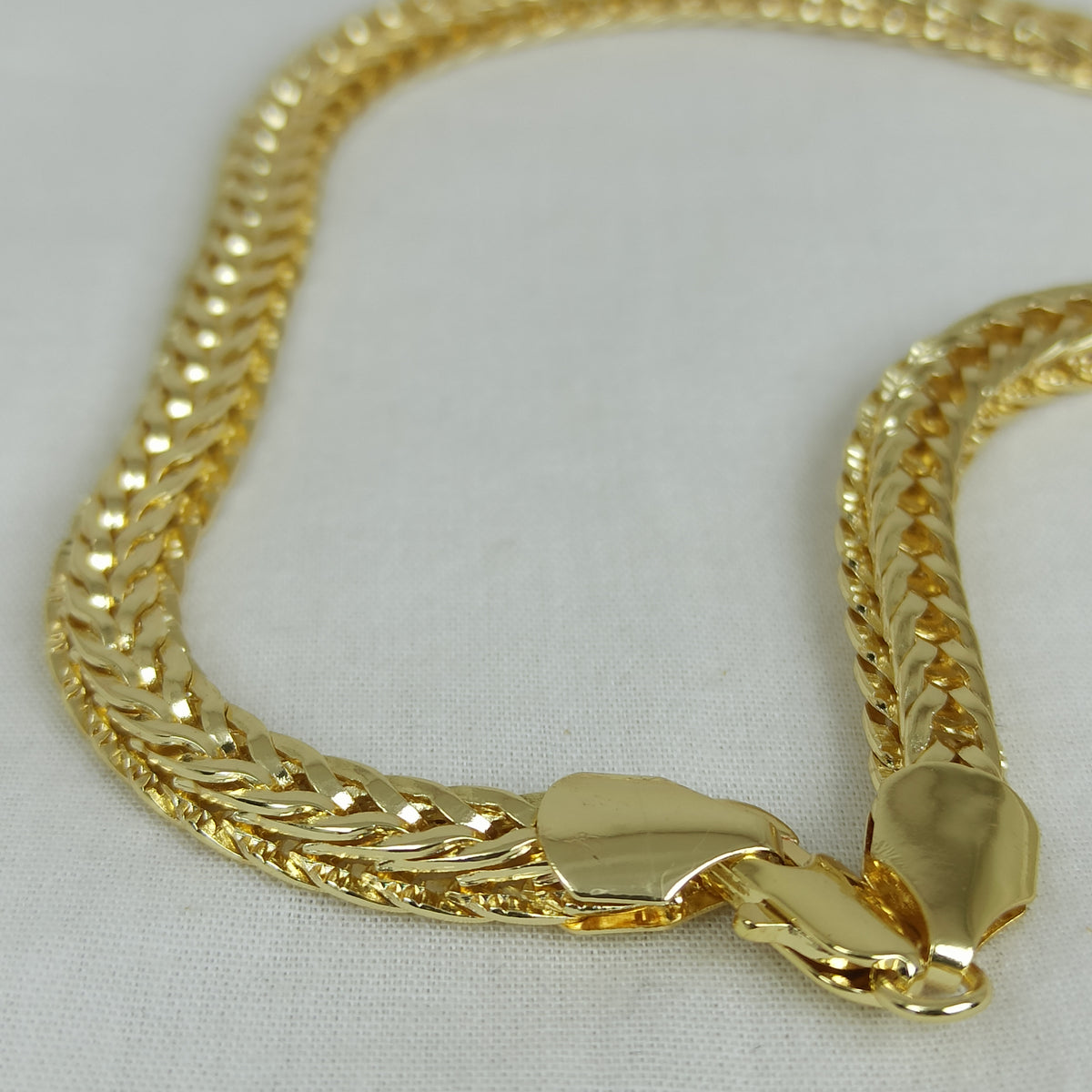 Altın Renk Vip 14K Kalın Örgü Zincir Kolye (45cm)