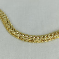 Altın Renk Vip 14K Kalın Örgü Zincir Kolye (45cm)