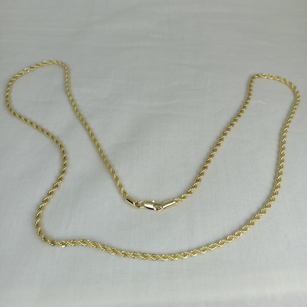 Altın Renk Vip 14K Burgu Zincir Kolye (70cm)