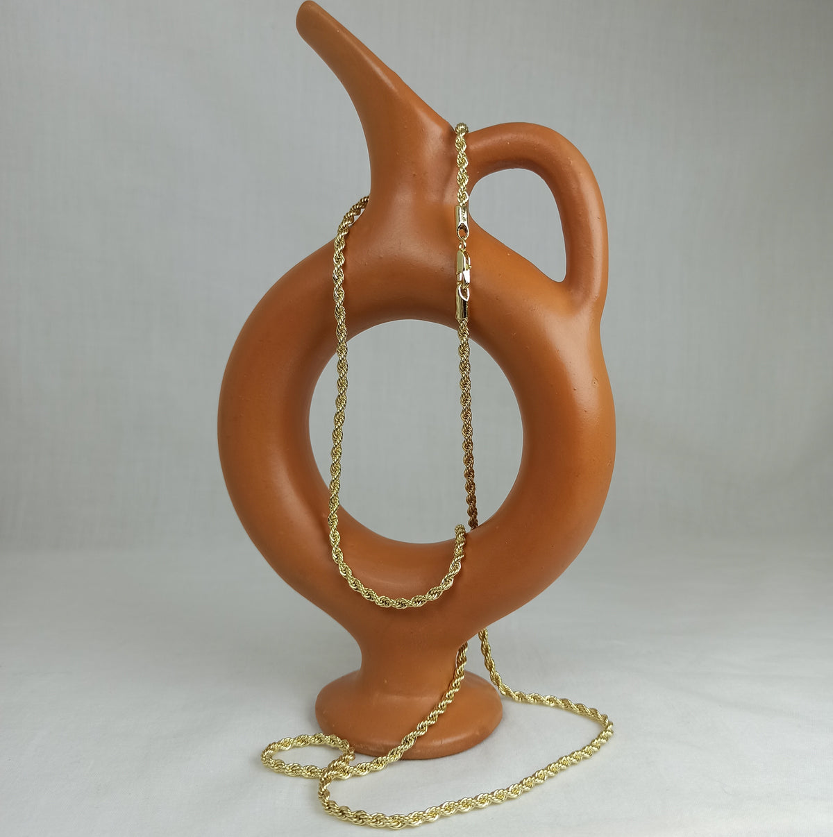 Altın Renk Vip 14K Burgu Zincir Kolye (70cm)