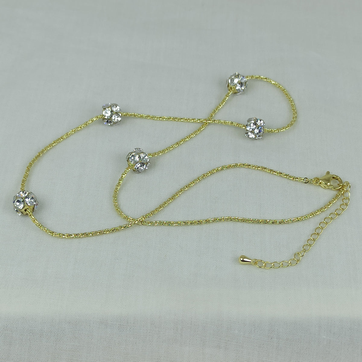 Altın Renk Vip 14K Işıltılı Taş Detaylı Kolye (45+5 cm)