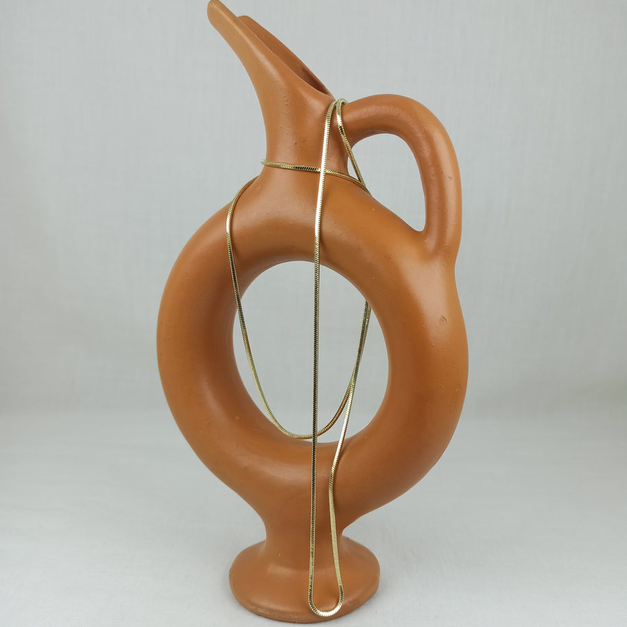 Altın Renk Vip 14K İtalyan Zincir Kolye (70cm)