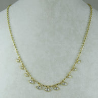 Altın Renk Vip 14K Göz Taş Detaylı Küre Zincirli Kolye (45+5 cm)
