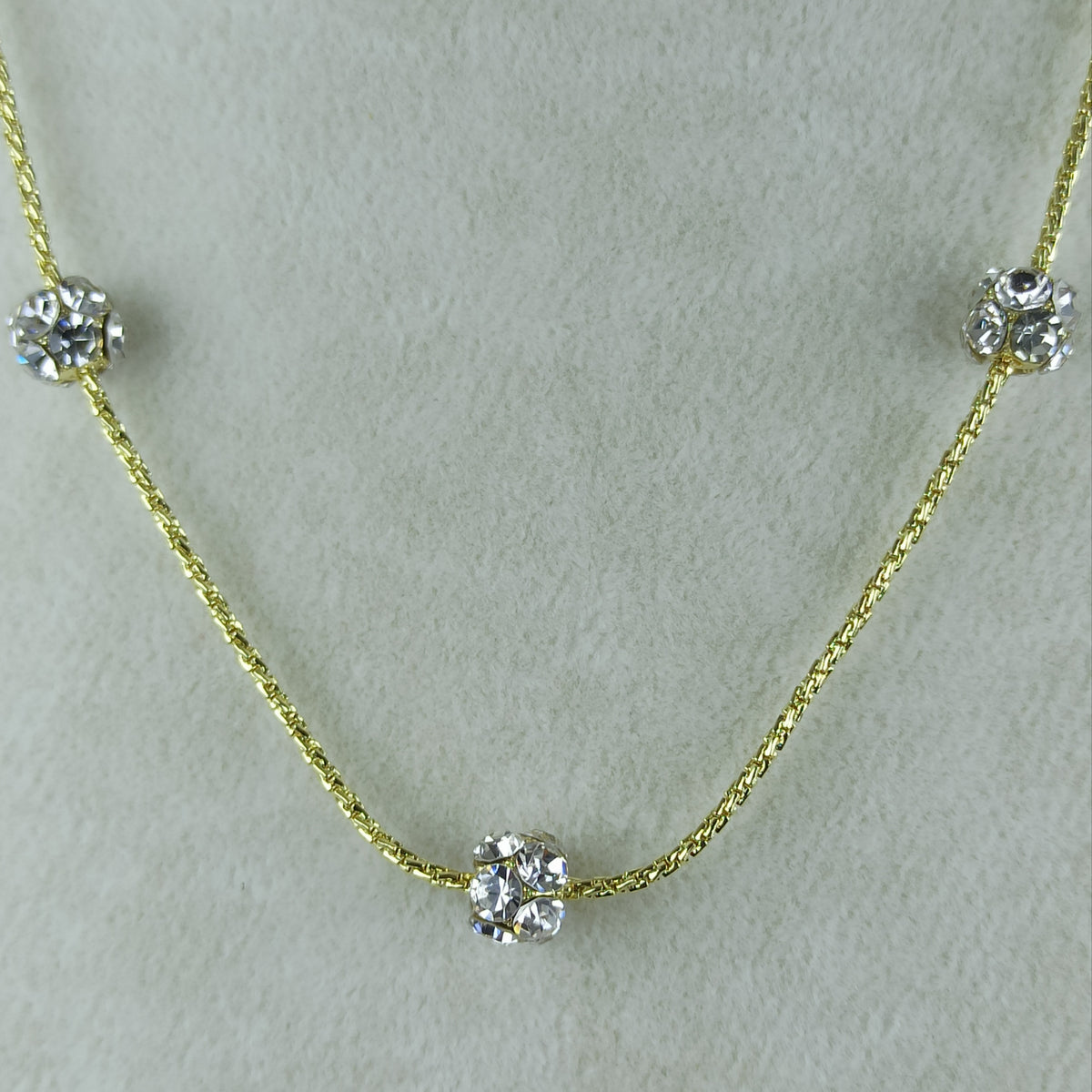 Altın Renk Vip 14K Işıltılı Taş Detaylı Kolye (45+5 cm)