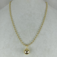 Altın Renk Vip 14K Küre Uç Detaylı Küre Zincirli Kolye (45+5 cm)