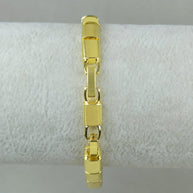Gold Color Vip 14K Minimal Stone Detailed Chain Bracelet