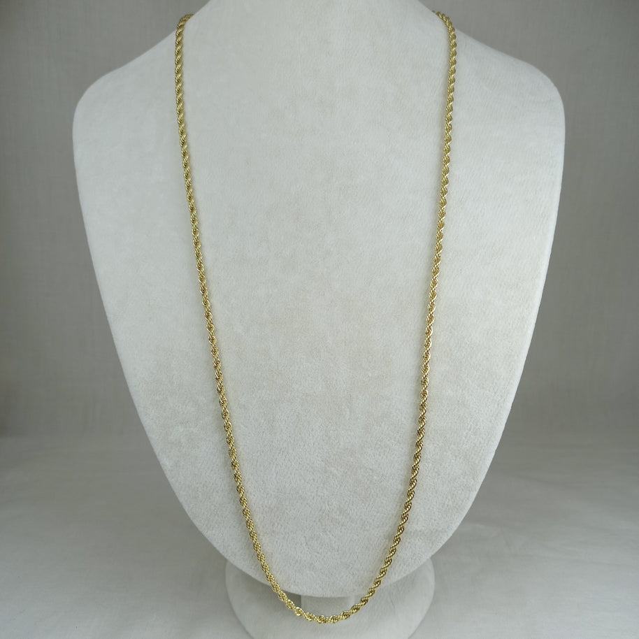 Altın Renk Vip 14K Burgu Zincir Kolye (70cm)