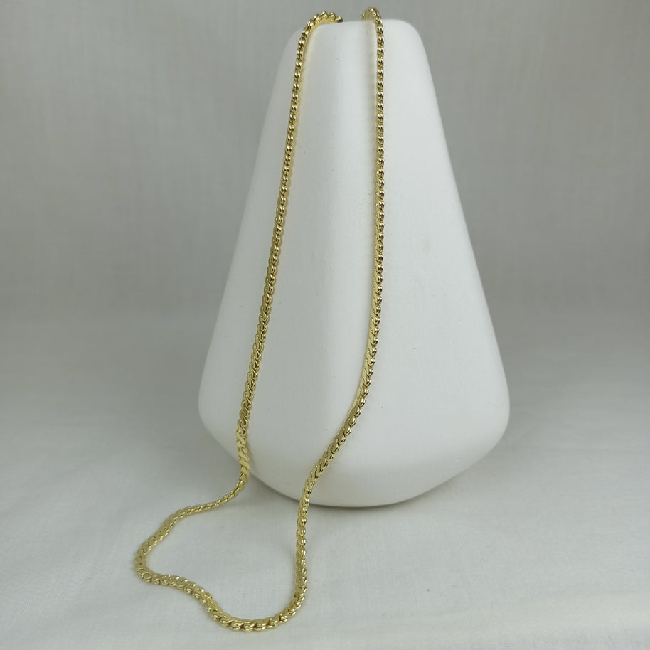 Altın Renk Vip 14K Klasik Burgu Zincir Kolye (60cm)